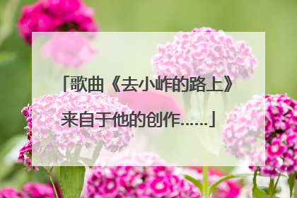 歌曲《去小岞的路上》来自于他的创作……
