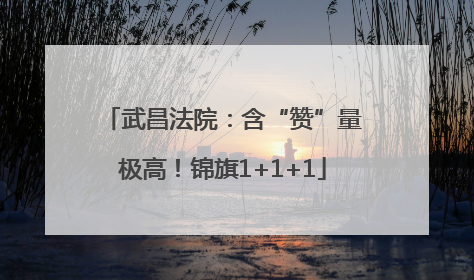 武昌法院：含“赞”量极高！锦旗1+1+1