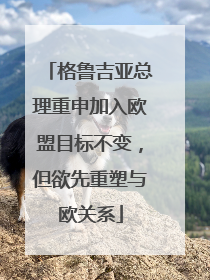 格鲁吉亚总理重申加入欧盟目标不变，但欲先重塑与欧关系