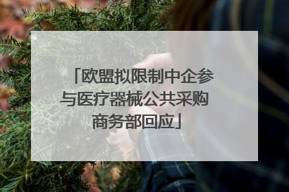 欧盟拟限制中企参与医疗器械公共采购 商务部回应