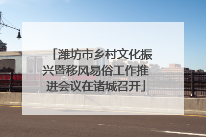 潍坊市乡村文化振兴暨移风易俗工作推进会议在诸城召开