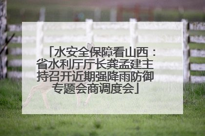 水安全保障看山西：省水利厅厅长龚孟建主持召开近期强降雨防御专题会商调度会