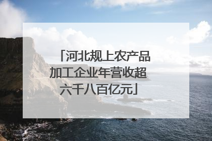 河北规上农产品加工企业年营收超六千八百亿元