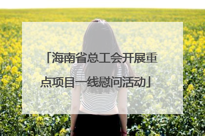 海南省总工会开展重点项目一线慰问活动