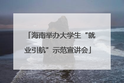 海南举办大学生“就业引航”示范宣讲会