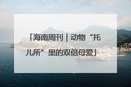 海南周刊｜动物“托儿所”里的双倍母爱