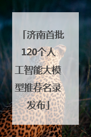 济南首批120个人工智能大模型推荐名录发布