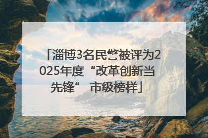 淄博3名民警被评为2025年度“改革创新当先锋” 市级榜样