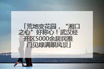 荒地变花园，“湘口之心”好称心！武汉经开区5000余居民推门见绿满眼风景