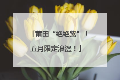 莆田“绝绝紫”！五月限定浪漫！
