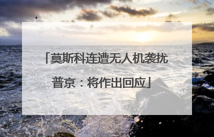莫斯科连遭无人机袭扰 普京：将作出回应