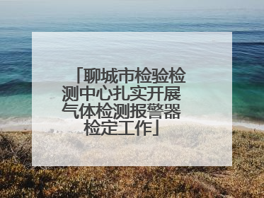 聊城市检验检测中心扎实开展气体检测报警器检定工作