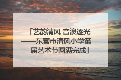 艺韵清风 音浪逐光——东营市清风小学第一届艺术节圆满完成