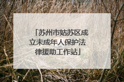 苏州市姑苏区成立未成年人保护法律援助工作站