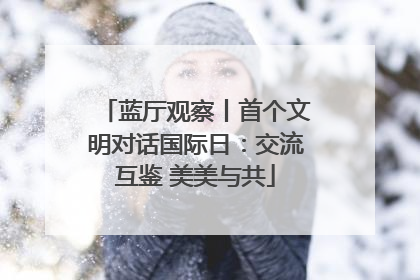 蓝厅观察丨首个文明对话国际日：交流互鉴 美美与共
