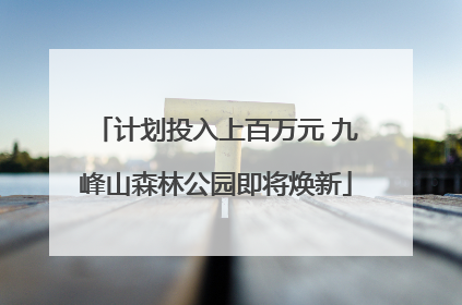 计划投入上百万元 九峰山森林公园即将焕新