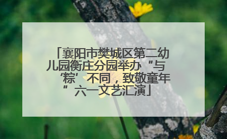 襄阳市樊城区第二幼儿园衡庄分园举办“与‘粽’不同，致敬童年”六一文艺汇演