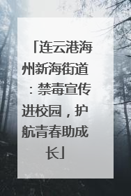 连云港海州新海街道：禁毒宣传进校园，护航青春助成长