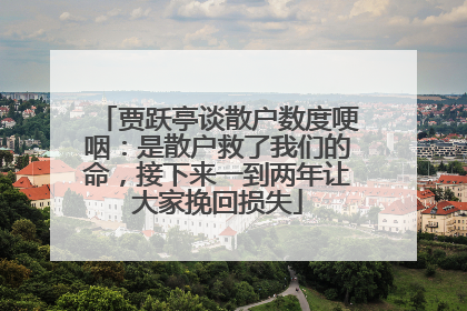 贾跃亭谈散户数度哽咽：是散户救了我们的命，接下来一到两年让大家挽回损失