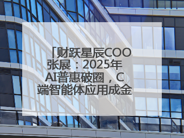 财跃星辰COO张展：2025年AI普惠破圈，C端智能体应用成金融转型关键