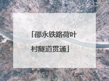 邵永铁路荷叶村隧道贯通