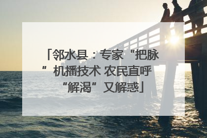 邻水县：专家“把脉”机播技术 农民直呼“解渴”又解惑