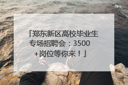郑东新区高校毕业生专场招聘会：3500+岗位等你来！