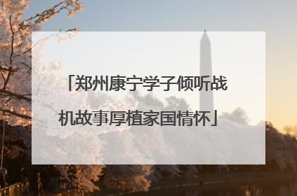 郑州康宁学子倾听战机故事厚植家国情怀