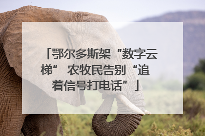 鄂尔多斯架“数字云梯” 农牧民告别“追着信号打电话”