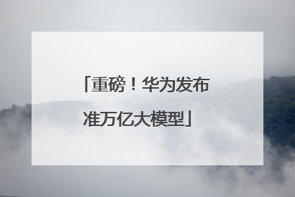 重磅！华为发布准万亿大模型