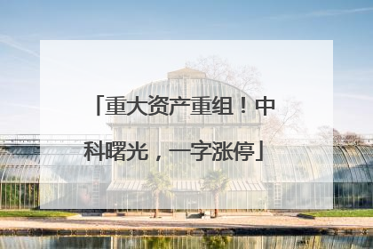 重大资产重组！中科曙光，一字涨停