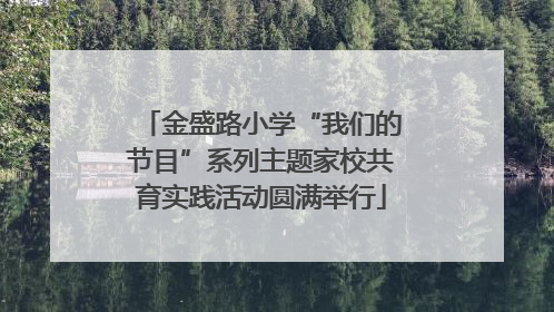 金盛路小学“我们的节目”系列主题家校共育实践活动圆满举行