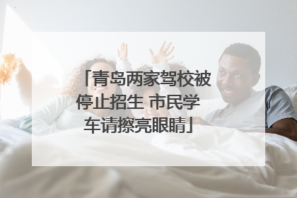 青岛两家驾校被停止招生 市民学车请擦亮眼睛