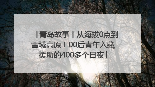 青岛故事丨从海拔0点到雪域高原！00后青年入藏援助的400多个日夜