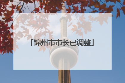 锦州市市长已调整