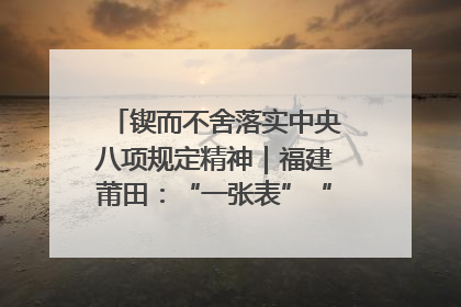 锲而不舍落实中央八项规定精神｜福建莆田：“一张表”“一张图”为基层减轻“数字负担”