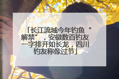 长江流域今年钓鱼“解禁”，安徽数百钓友一字排开如长龙，四川钓友称像过节