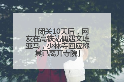 闭关10天后，网友在高铁站偶遇文班亚马，少林寺回应称其已离开寺院