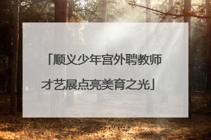 顺义少年宫外聘教师才艺展点亮美育之光