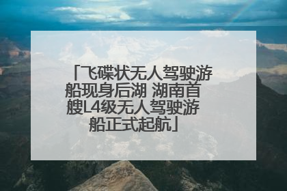 飞碟状无人驾驶游船现身后湖 湖南首艘L4级无人驾驶游船正式起航