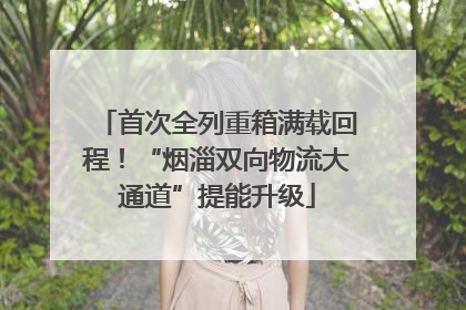 首次全列重箱满载回程！“烟淄双向物流大通道”提能升级