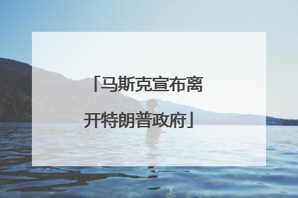 马斯克宣布离开特朗普政府