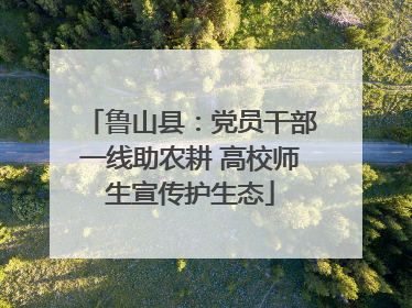 鲁山县：党员干部一线助农耕 高校师生宣传护生态