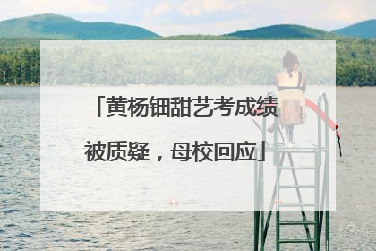 黄杨钿甜艺考成绩被质疑，母校回应