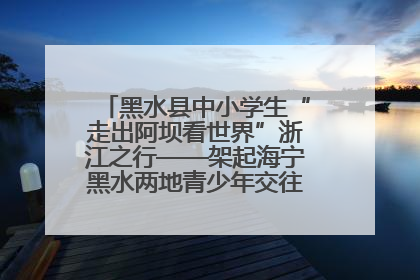 黑水县中小学生“走出阿坝看世界”浙江之行——架起海宁黑水两地青少年交往交流交融新桥梁