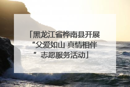 黑龙江省桦南县开展“父爱如山 真情相伴”志愿服务活动