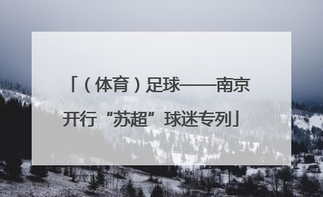 （体育）足球——南京开行“苏超”球迷专列