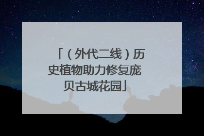 （外代二线）历史植物助力修复庞贝古城花园