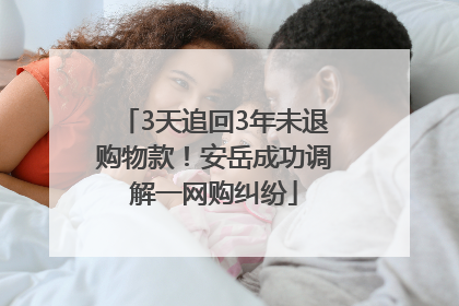 3天追回3年未退购物款！安岳成功调解一网购纠纷