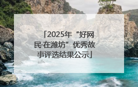 2025年“好网民·在潍坊”优秀故事评选结果公示